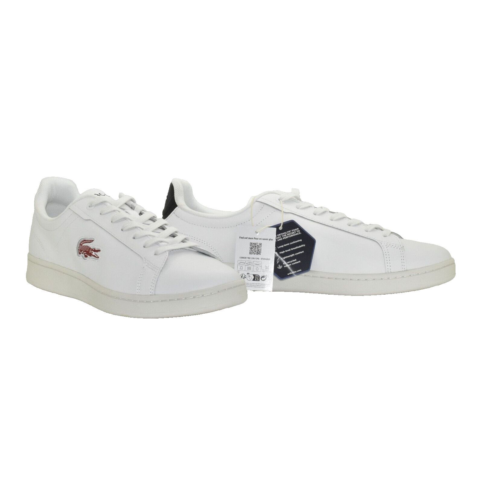 Lacoste LACOSTE Carnaby Pro White/Black Leather Sneaker Shoes 11.5 Size US 11.5 / EU 44-45 - 2 Thumbnail
