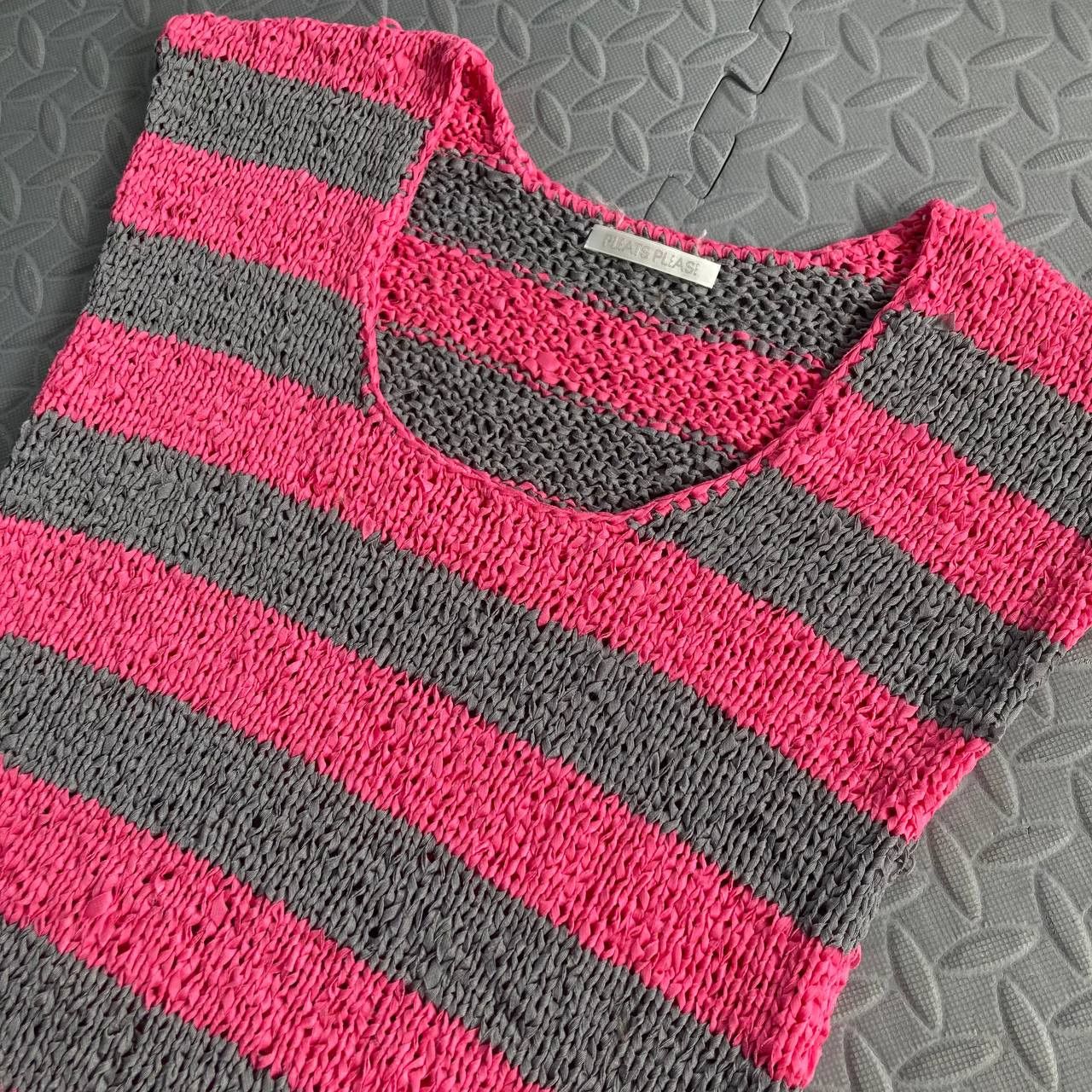 Pleats Please Issey Miyake Pleats Please - Vintage Knitted Striped Dress Size M / US 6-8 / IT 42-44 - 8 Thumbnail