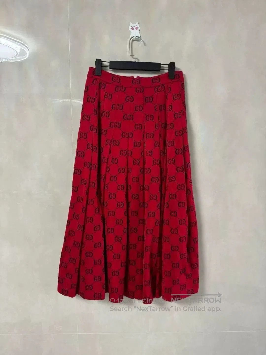 Gucci Gucci Red Monogram Long Dress. Size 37" - 1 Thumbnail