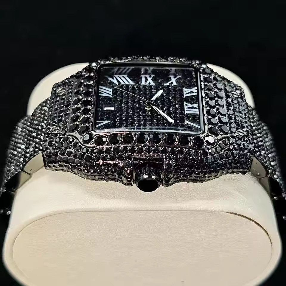 Jewelry Fully Iced Diamond Pave Watch - Custom Size ONE SIZE - 2 Thumbnail