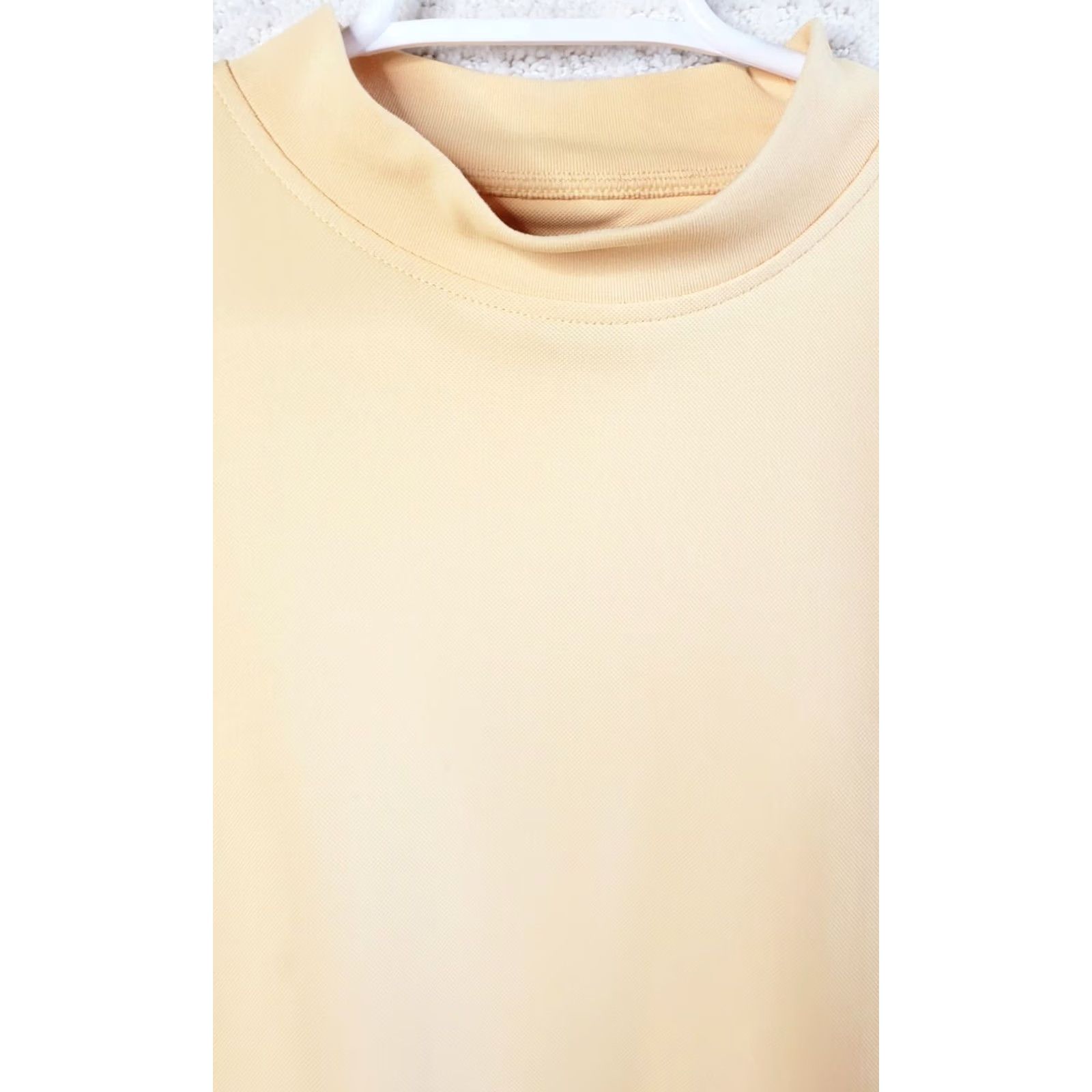 Footjoy Footjoy FJ Golf Shirt Men's XL Pale Yellow Mock Neck Pullover Short Sleeve Casual FJ on Back Neck Size US XL / EU 56 / 4 - 5 Thumbnail