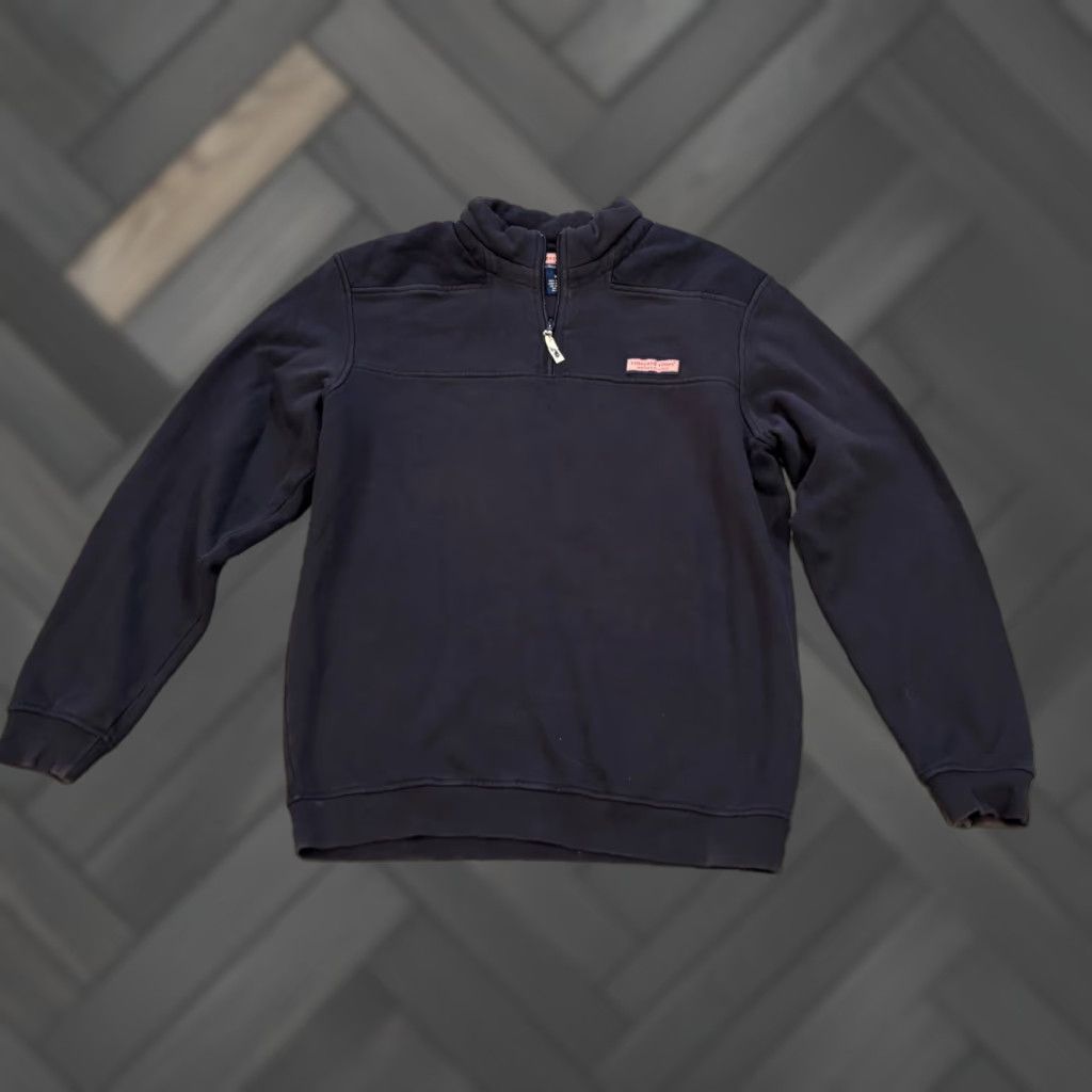 Vineyard Vines Vineyard Vines 1/4 Zip Fleece Mens Medium Navy Blue Pullover Outdoor Jacket Size US M / EU 48-50 / 2 - 1 Thumbnail