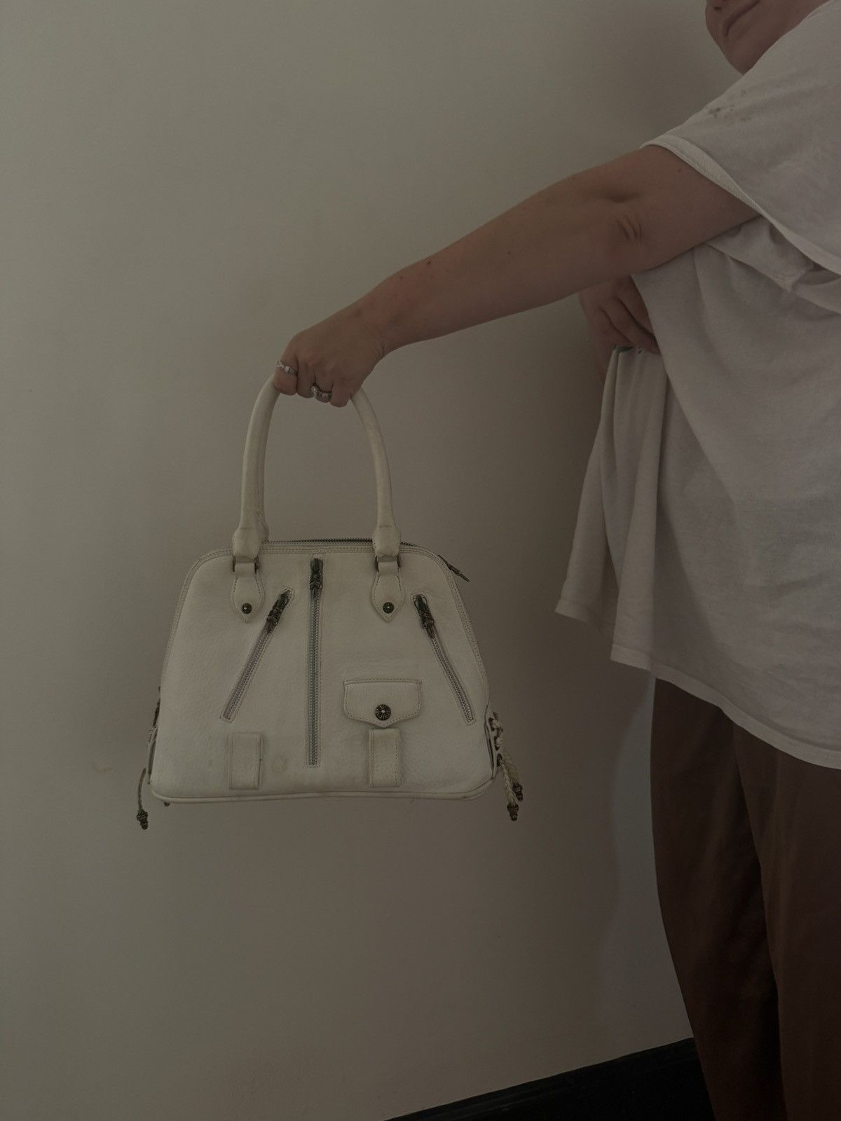 Chrome Hearts Chrome Hearts x JJ Dean White Leather Bag Size ONE SIZE - 5 Thumbnail