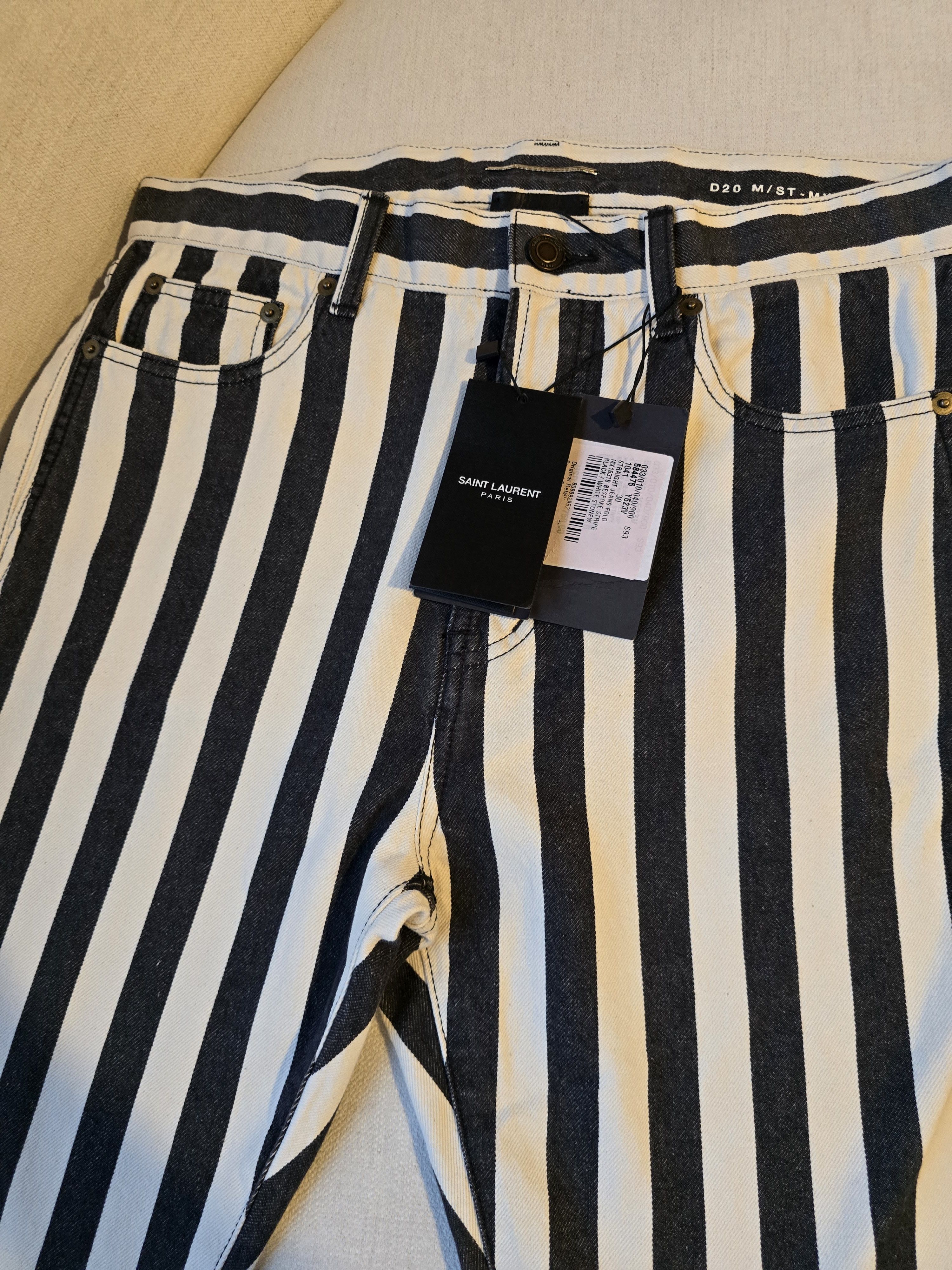 Saint Laurent Paris Saint Laurent striped prison pants brand new Size US 30 / EU 46 - 2 Thumbnail