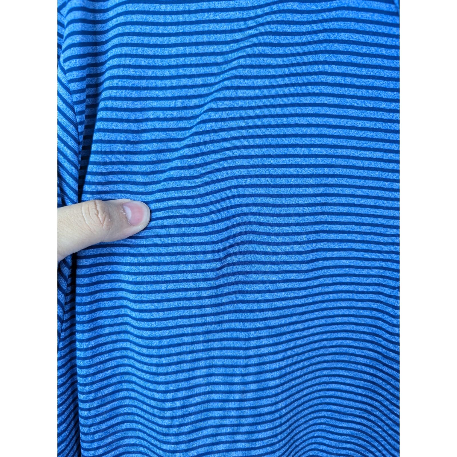 Under Armour Under Armour Men's Polo Shirt S/S HeatGear Loose Fit Striped Blue Golf Performance Moisture Wicking - Adult Regular Size L Size US L / EU 52-54 / 3 - 3 Thumbnail