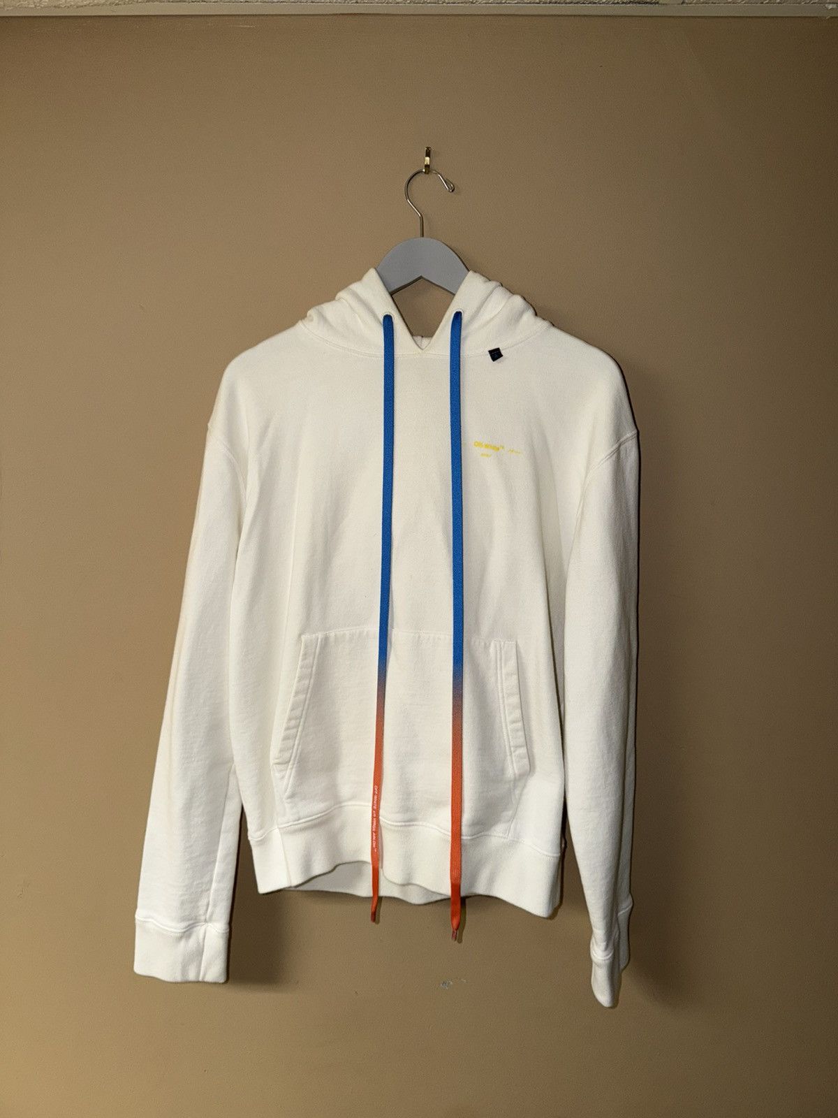 Off-White Size L - Off-White Acrylic Arrows Hoodie - White Size US L / EU 52-54 / 3 - 1 Thumbnail