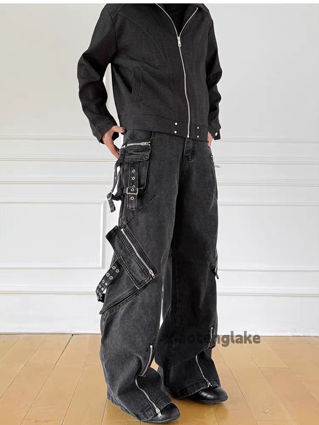 Vintage Unisex outdoor utility dance skate hiphop zipper jeans Size US 32 / EU 48 - 7 Thumbnail