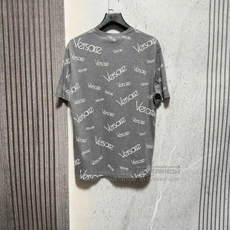 Versace Versace Gray Cotton Logo T-Shirt for Men . Size US L / EU 52-54 / 3 - 2 Thumbnail