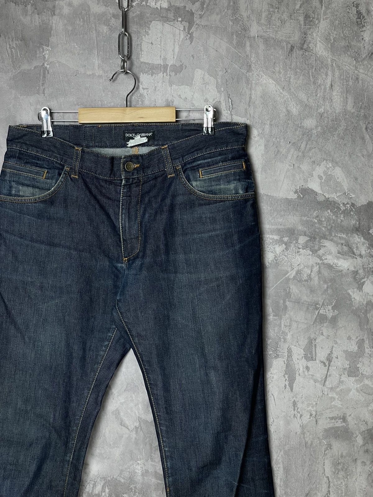 Dolce & Gabbana × Vintage Dolce & Gabbana tear Vintage Pants Denim Italia Leather Logo Size US 31 - 4 Thumbnail