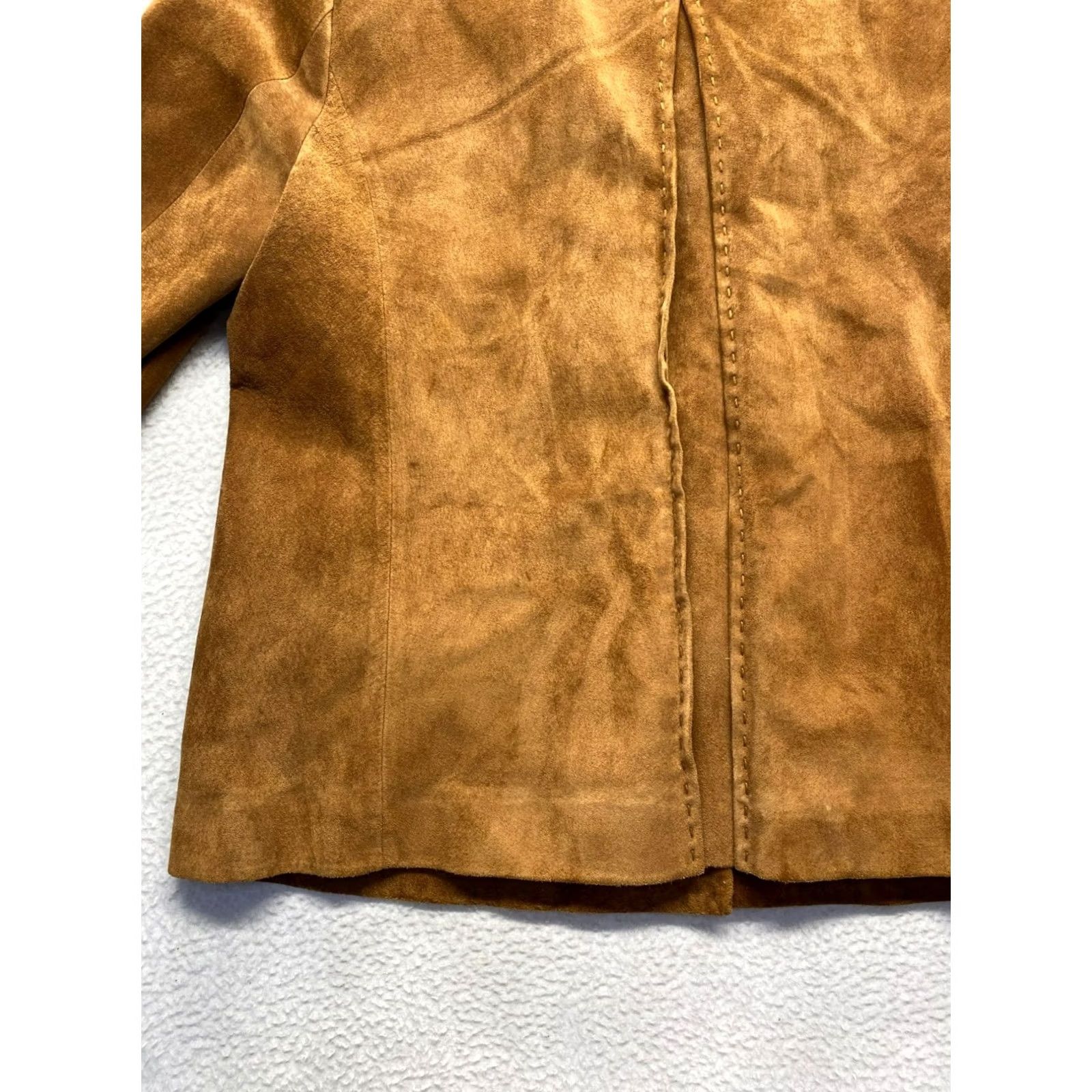 Vintage Amber Sun Womens M Brown Leather Jacket #7015 Size M / US 6-8 / IT 42-44 - 4 Thumbnail