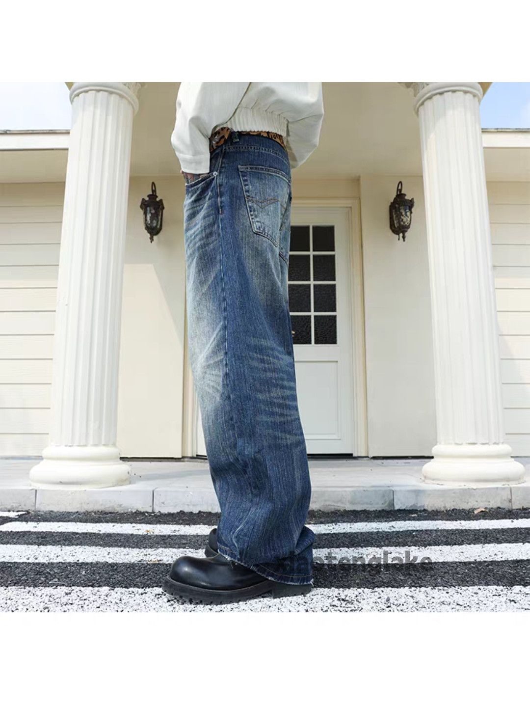 Vintage Custom washed faded cleanfit yuppie skate hiphop jeans Size US 32 / EU 48 - 4 Thumbnail