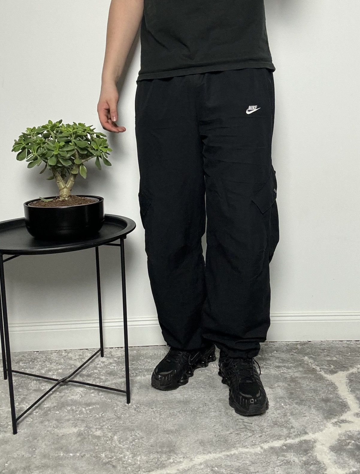 00s Nike Vintage Nylon Jogger Cargo Pants Baggy Y2K Drill