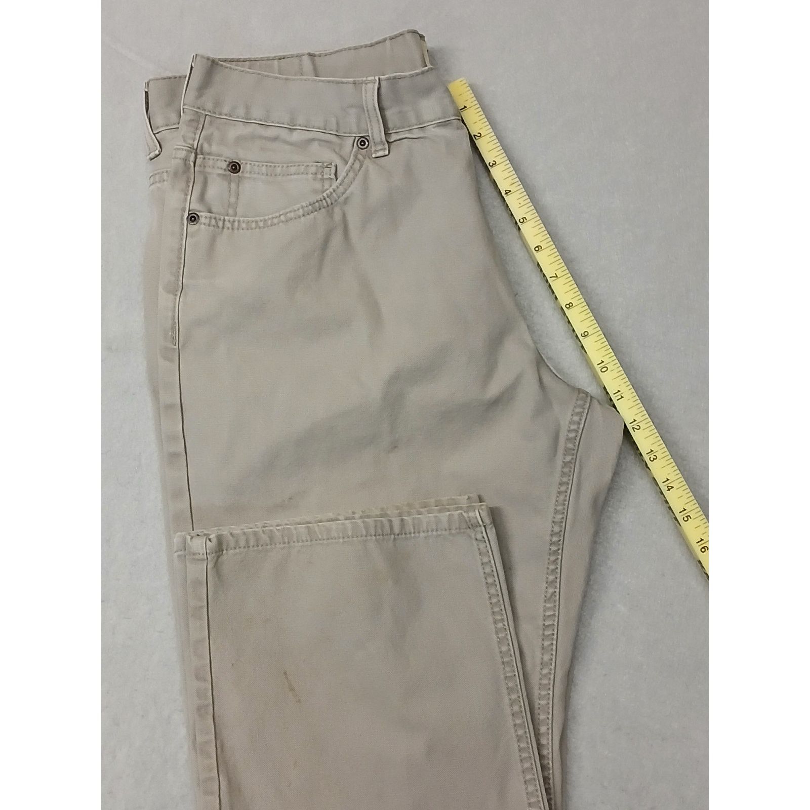 SCHMIDT C.T. Schmidt Workwear (36x30) Beige Carpenter Relaxed Jeans Size US 36 / EU 52 - 4 Thumbnail