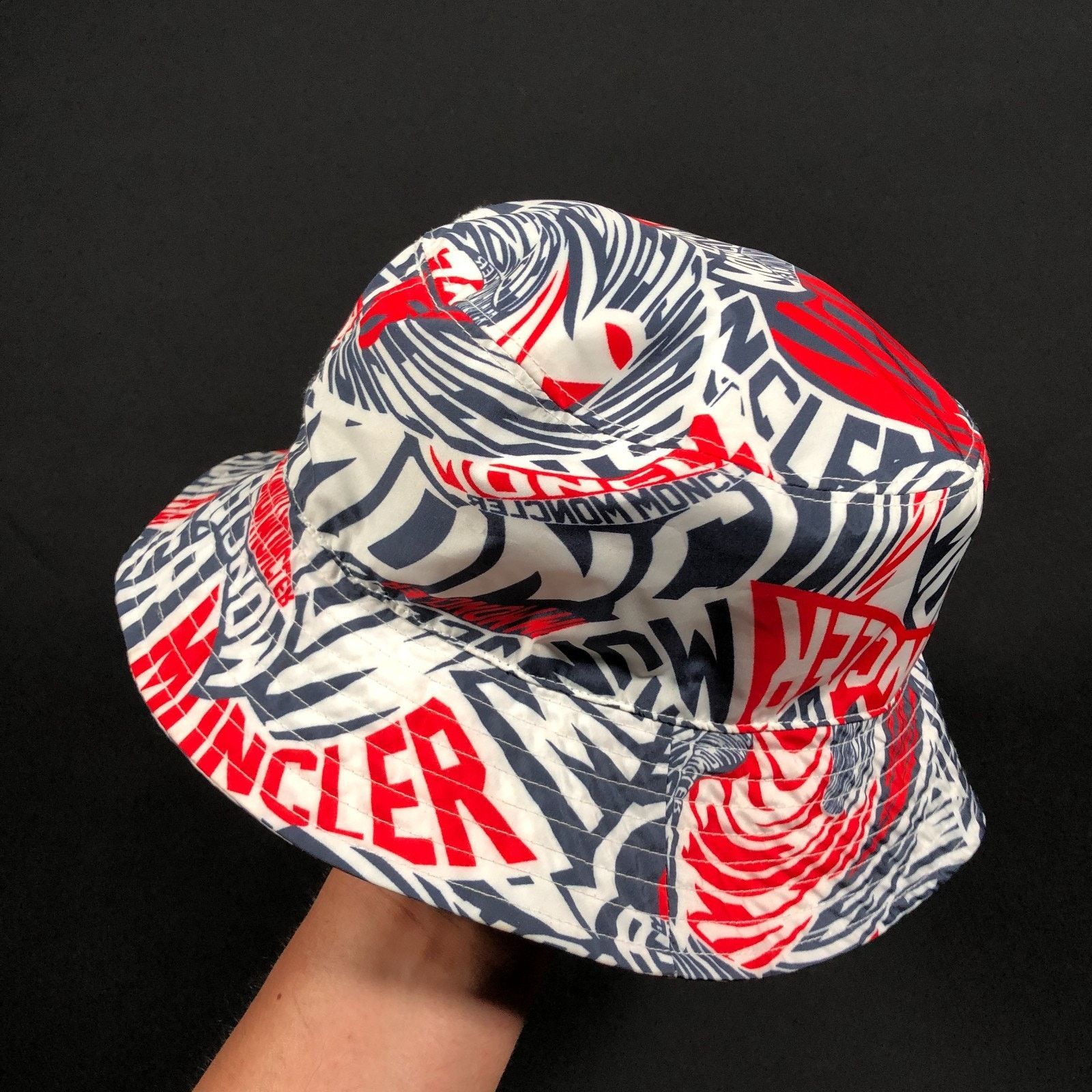 Moncler Moncler Wavy Print Multi Color Bucket Hat Size Large L Size ONE SIZE - 5 Thumbnail