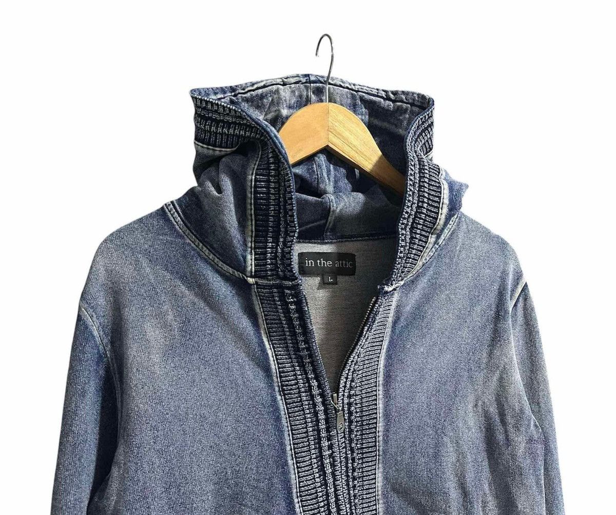 In The Attic 🔥Sick Y2K In The Attic Zip Up Hoodie Cable Knit Indigo Size US M / EU 48-50 / 2 - 2 Thumbnail