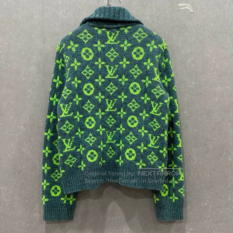 Louis Vuitton Louis Vuitton Full print print knit wool jacket Size US M / EU 48-50 / 2 - 6 Thumbnail