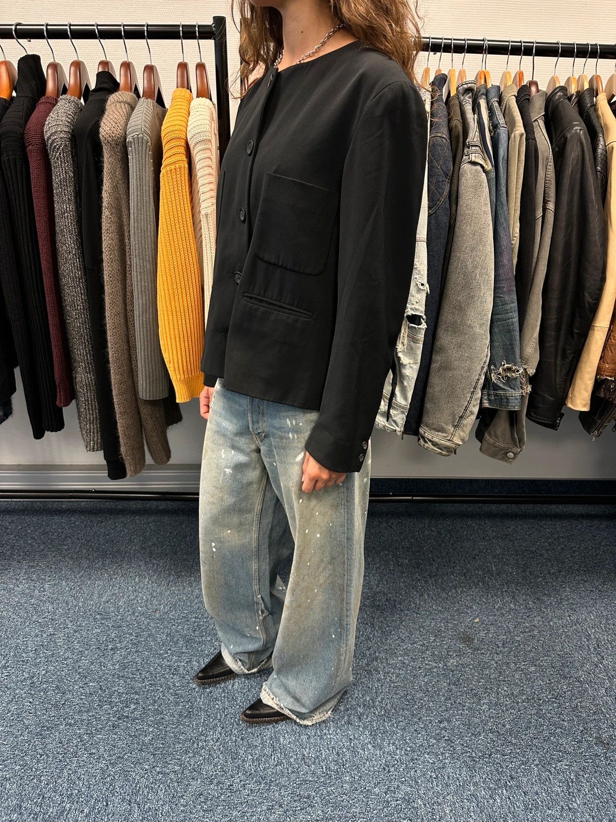 Marithe + Francois Girbaud Marithé + François Girbaud 90’s Dress Casual Black Jacket Size L / US 10 / IT 46 - 3 Thumbnail