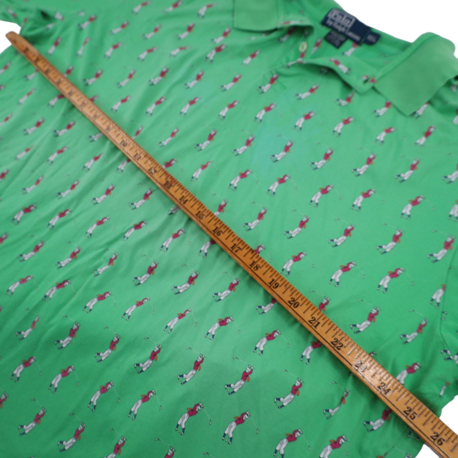Polo Ralph Lauren × Vintage Vintage Polo Ralph Lauren Allover Golfer Print Polo Shirt Size US XXL / EU 58 / 5 - 7 Thumbnail