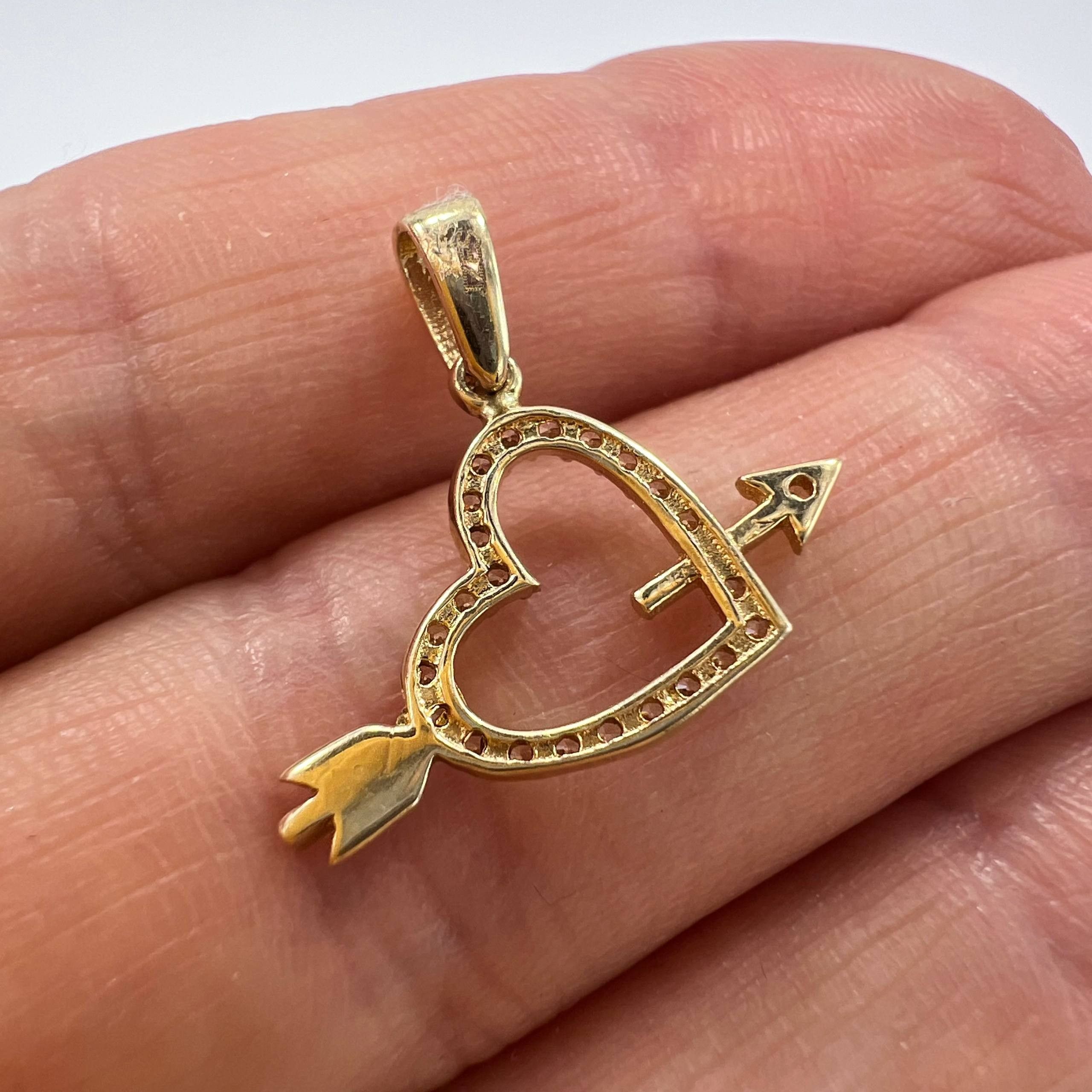 Supreme Gold Heart and Arrow Pendant Grailed Supreme Heart And