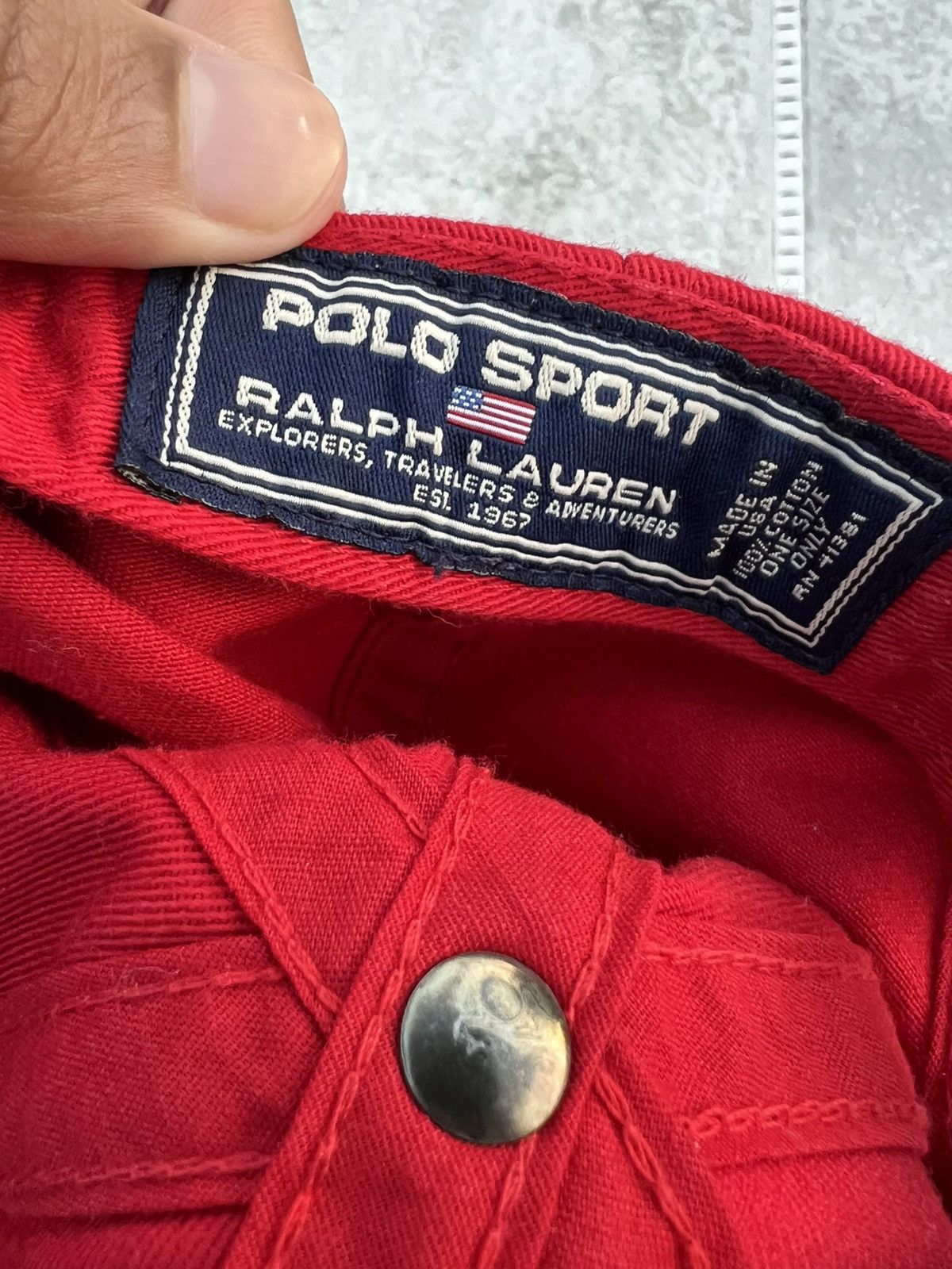 Polo Ralph Lauren × Vintage Vintage Polo Sport Hat Size ONE SIZE - 2 Thumbnail