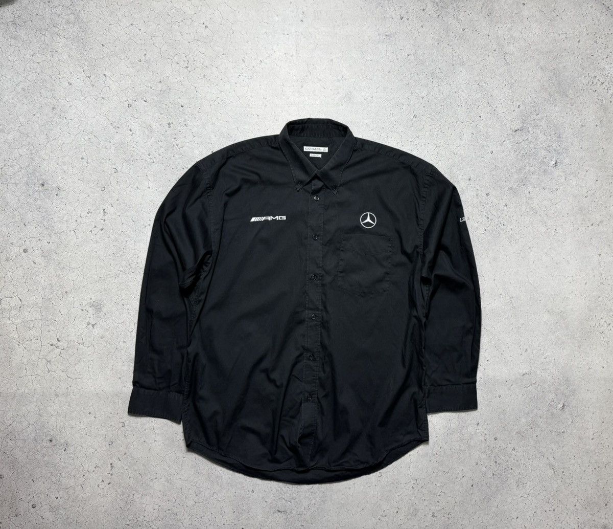 Mercedes-Benz Mercedes-Benz AMG Vintage Button Up Shirt Black Size XL Size US XL / EU 56 / 4 - 1 Thumbnail