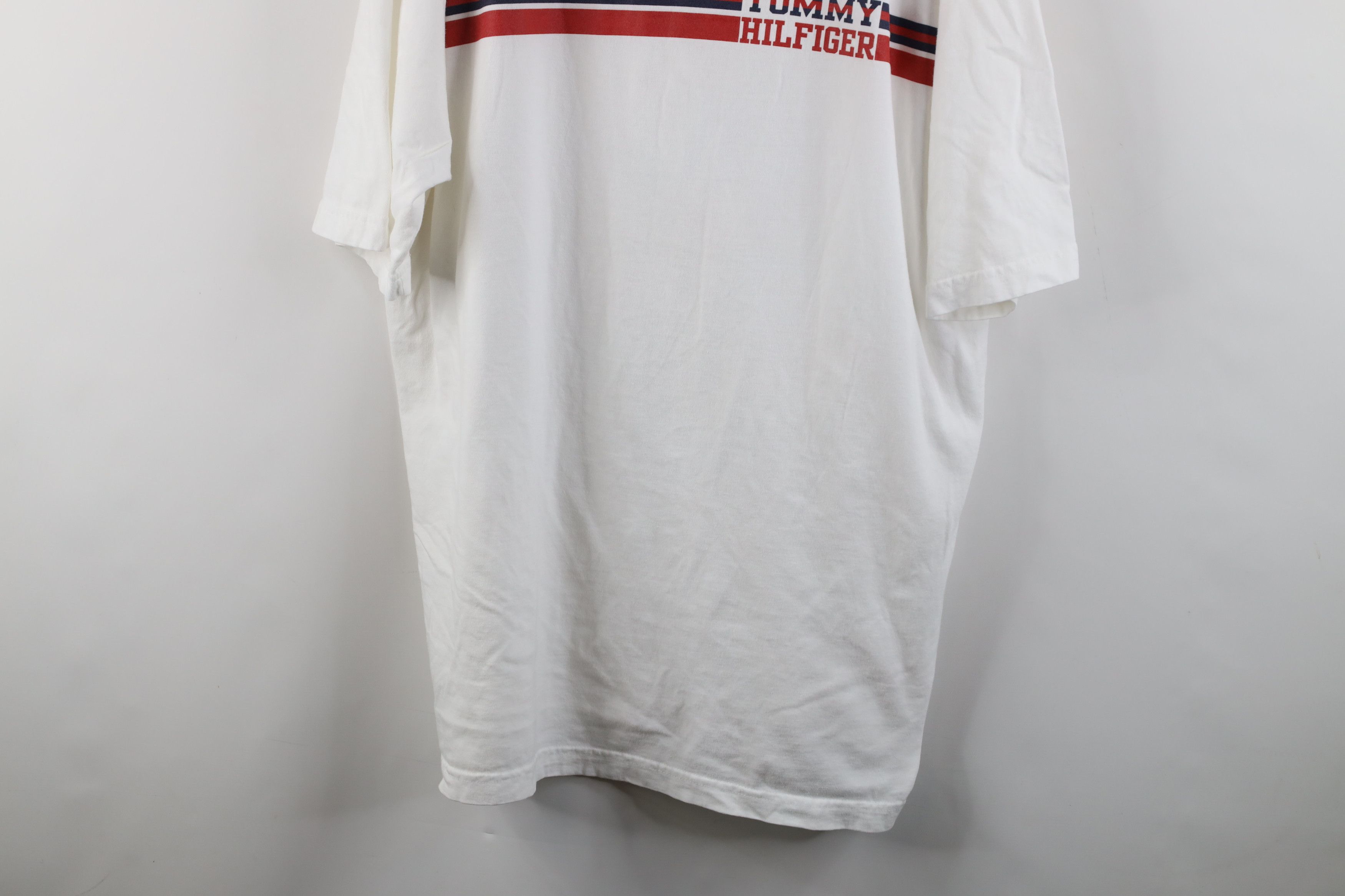 Tommy Hilfiger × Vintage Vintage Tommy Hilfiger Striped Short Sleeve T-Shirt White Size US XXL / EU 58 / 5 - 3 Thumbnail