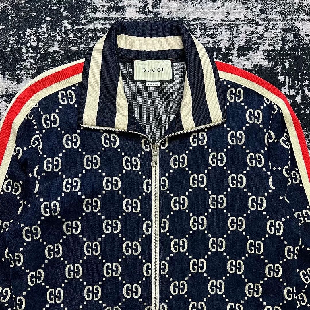 Gucci GUCCI Classic Monogram All-Print Zip-Up Jacket Size US XL / EU 56 / 4 - 4 Thumbnail