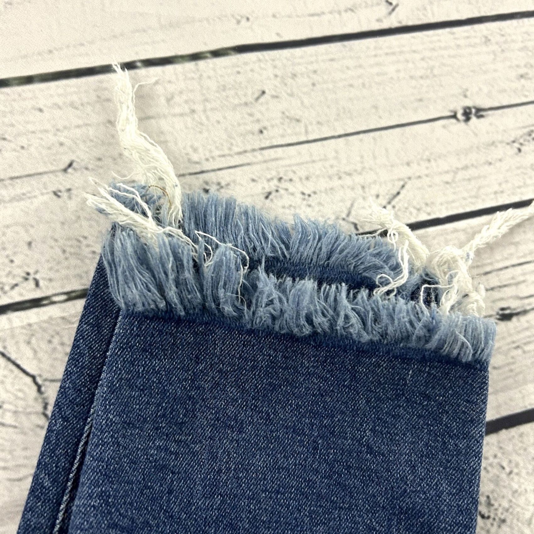 Madewell Madewell 10" Hi-Rise Button Fly Skinny Raw Hem Denim Blue Jeans Women's 27 Jeans Size 27" / US 4 / IT 40 - 4 Thumbnail