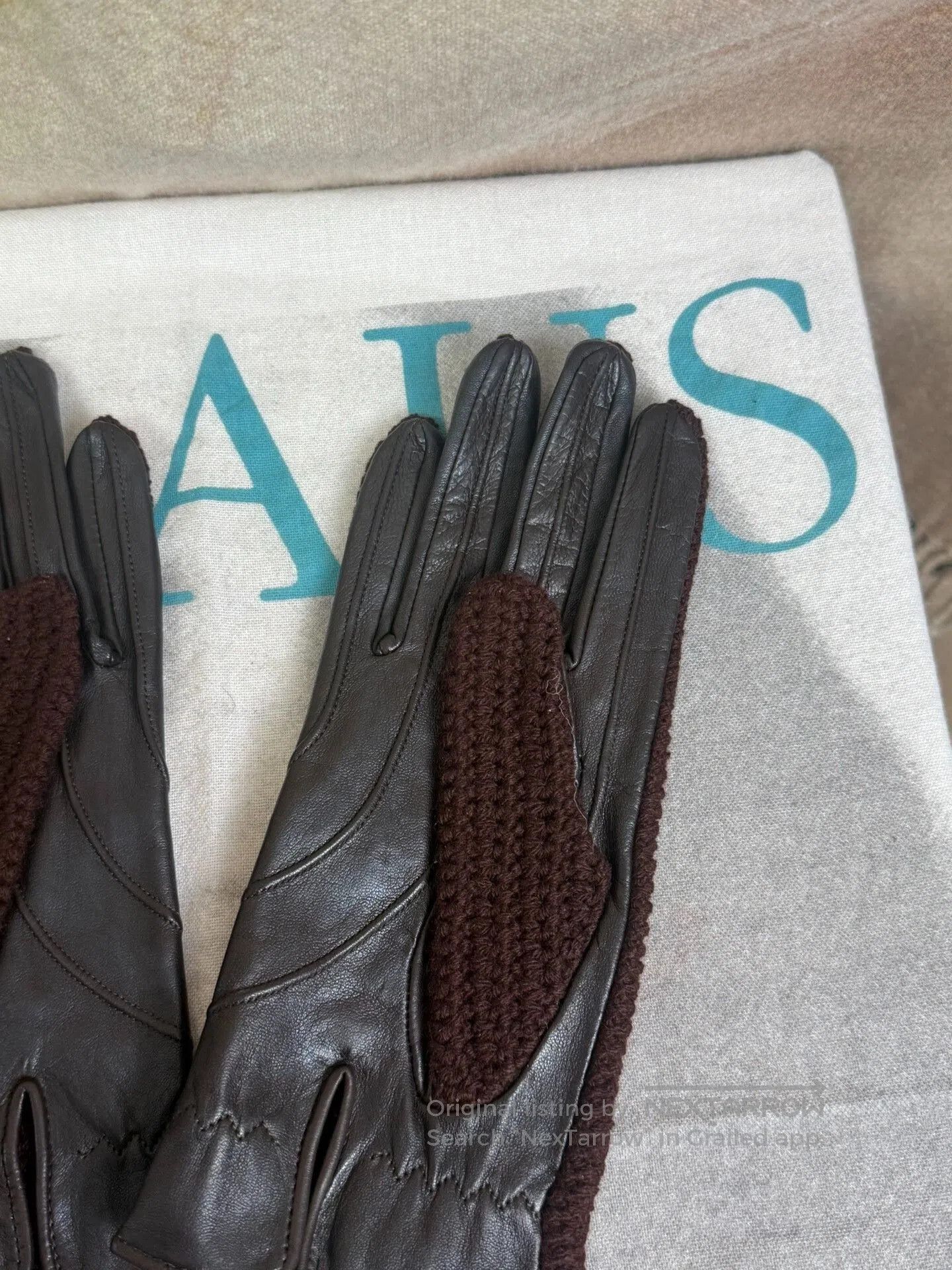 Dries Van Noten Dries Van Noten Patchwork Leather Gloves. Size ONE SIZE - 3 Thumbnail