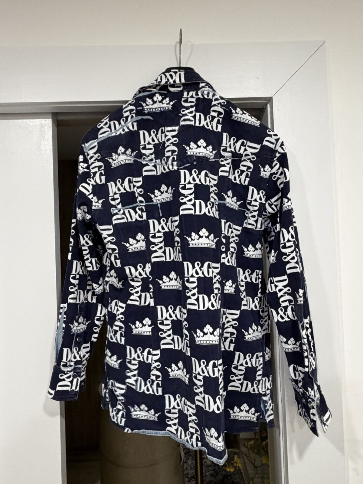 Dolce & Gabbana Dolce & Gabbana crown logo denim shirt jacket Size US M / EU 48-50 / 2 - 7 Thumbnail
