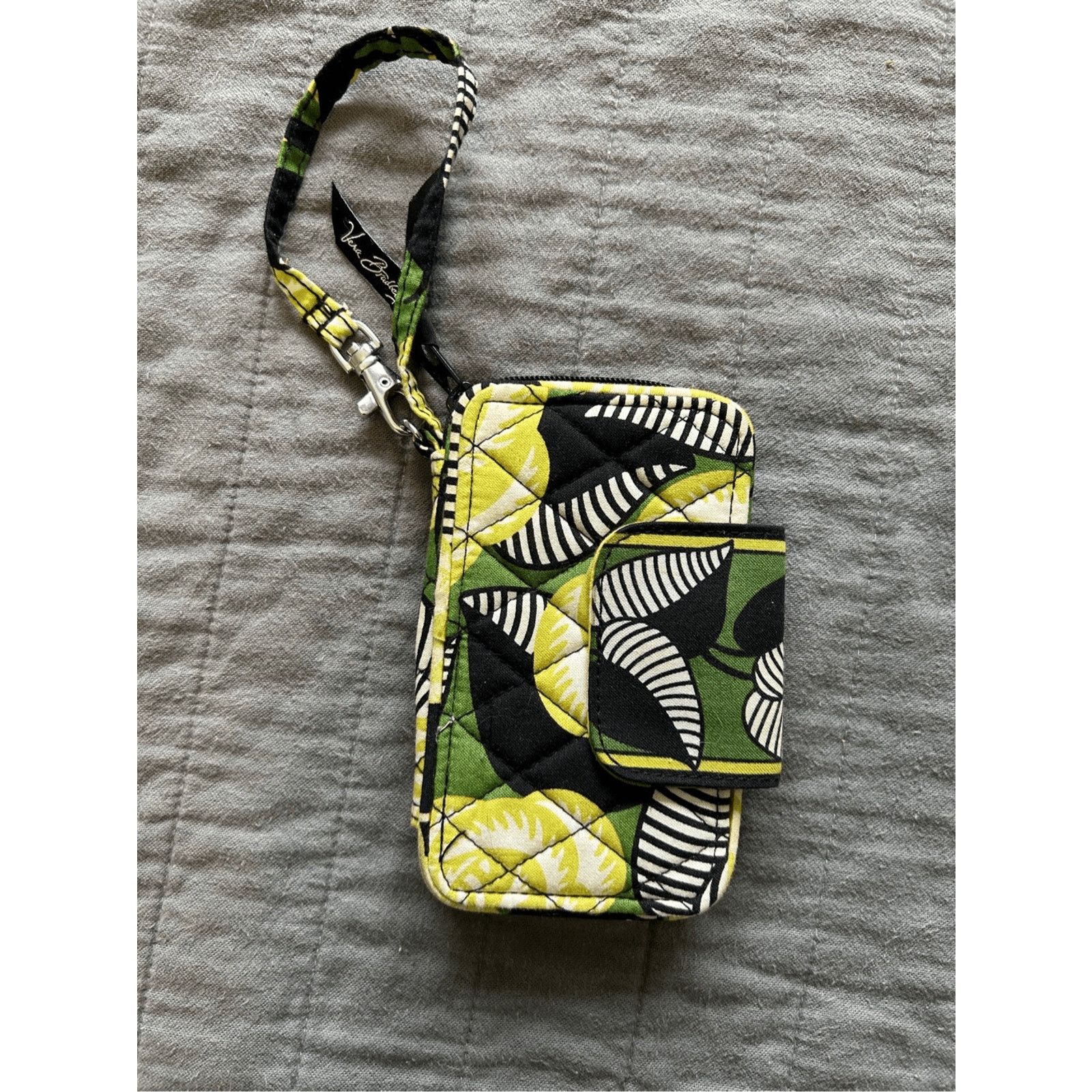 Vera Bradley VERA BRADLEY La Neon Rose Euro Wallet / Wristlet Black Size ONE SIZE - 2 Thumbnail