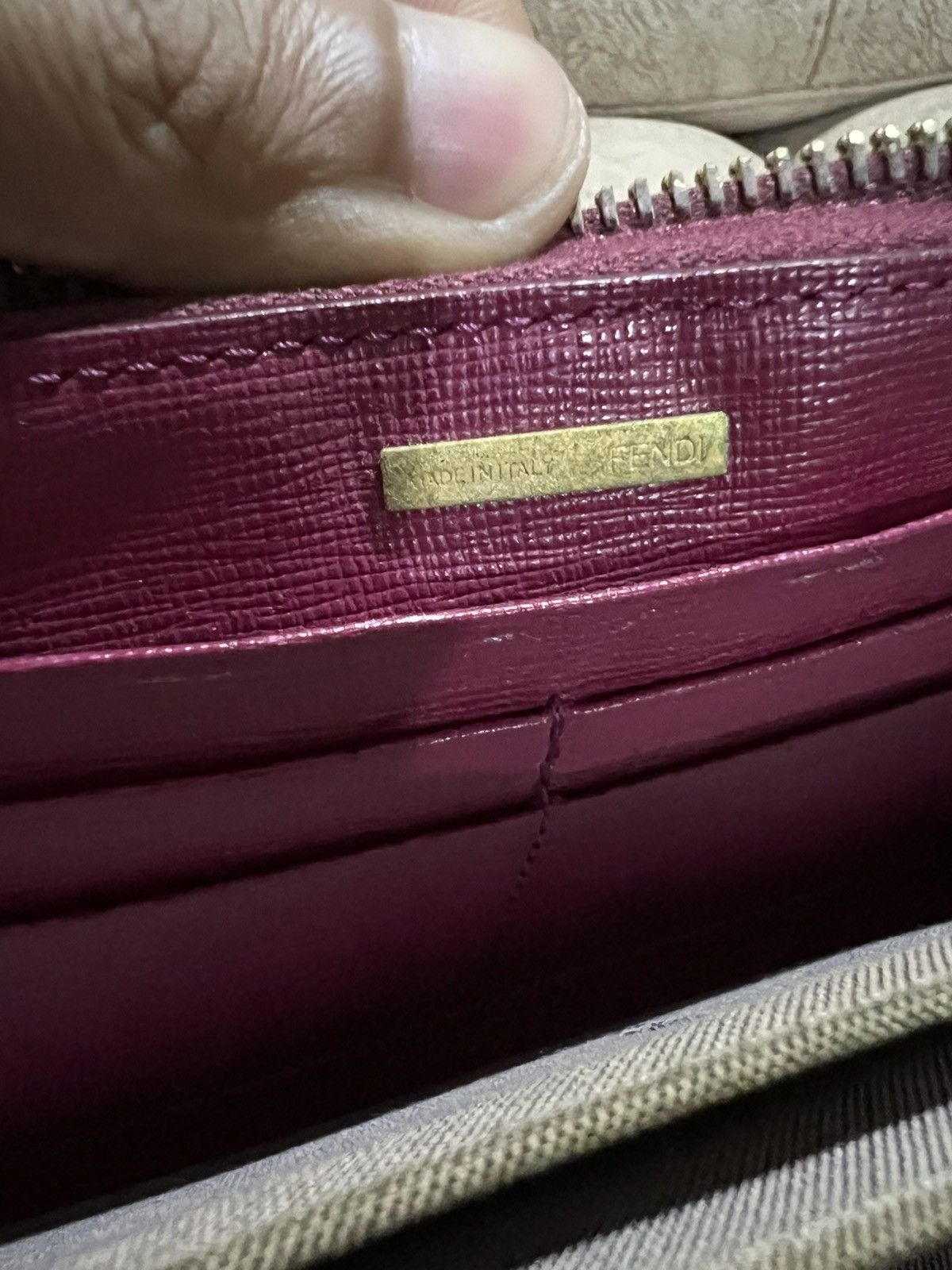 Fendi Fendi Vitello Elite Calfskin Leather Zip Around Long Wallets Size ONE SIZE - 10 Thumbnail