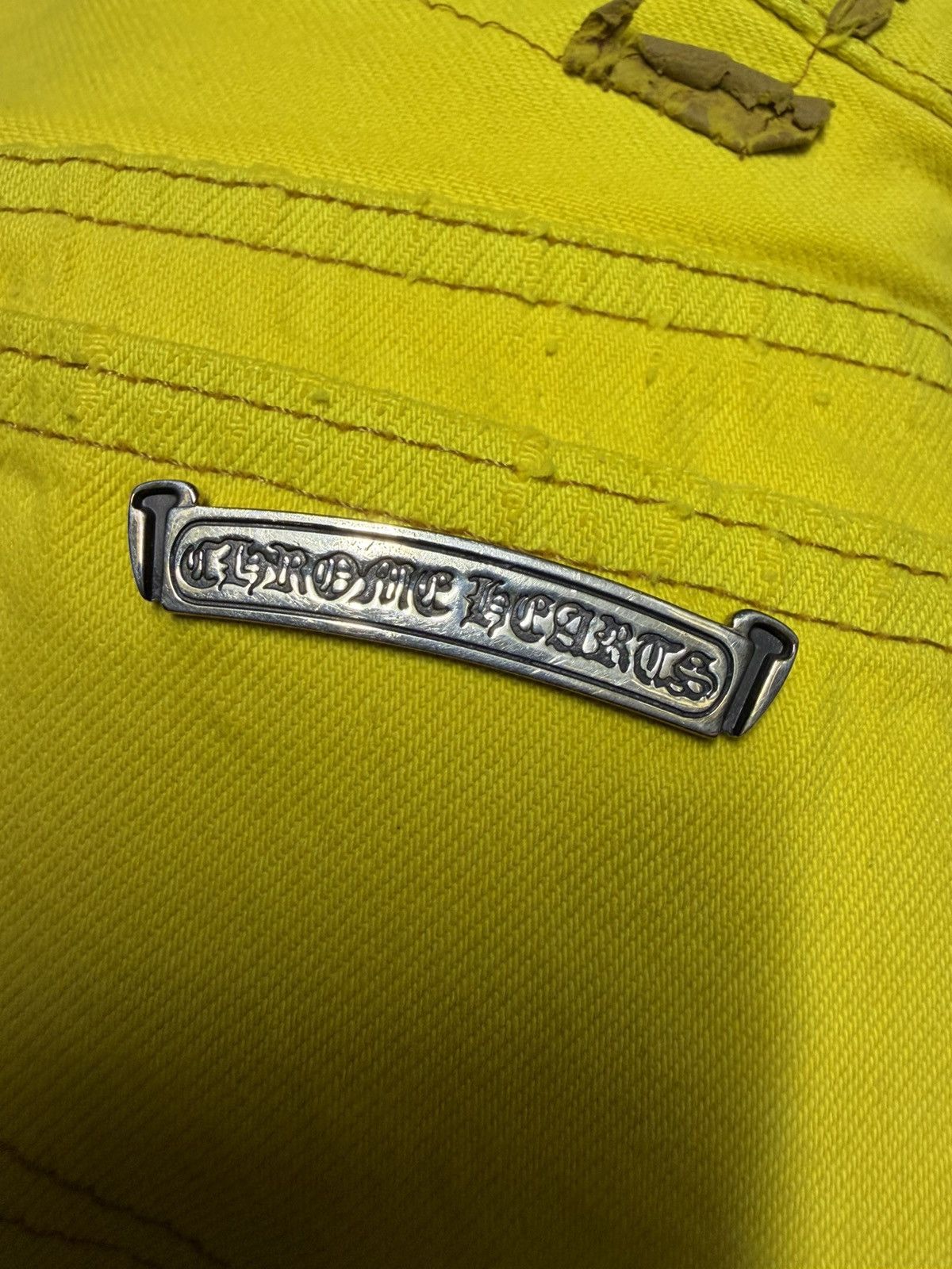 Chrome Hearts Chrome Hearts Yellow Cross Patch Levi's Jeans Size US 33 - 12 Thumbnail