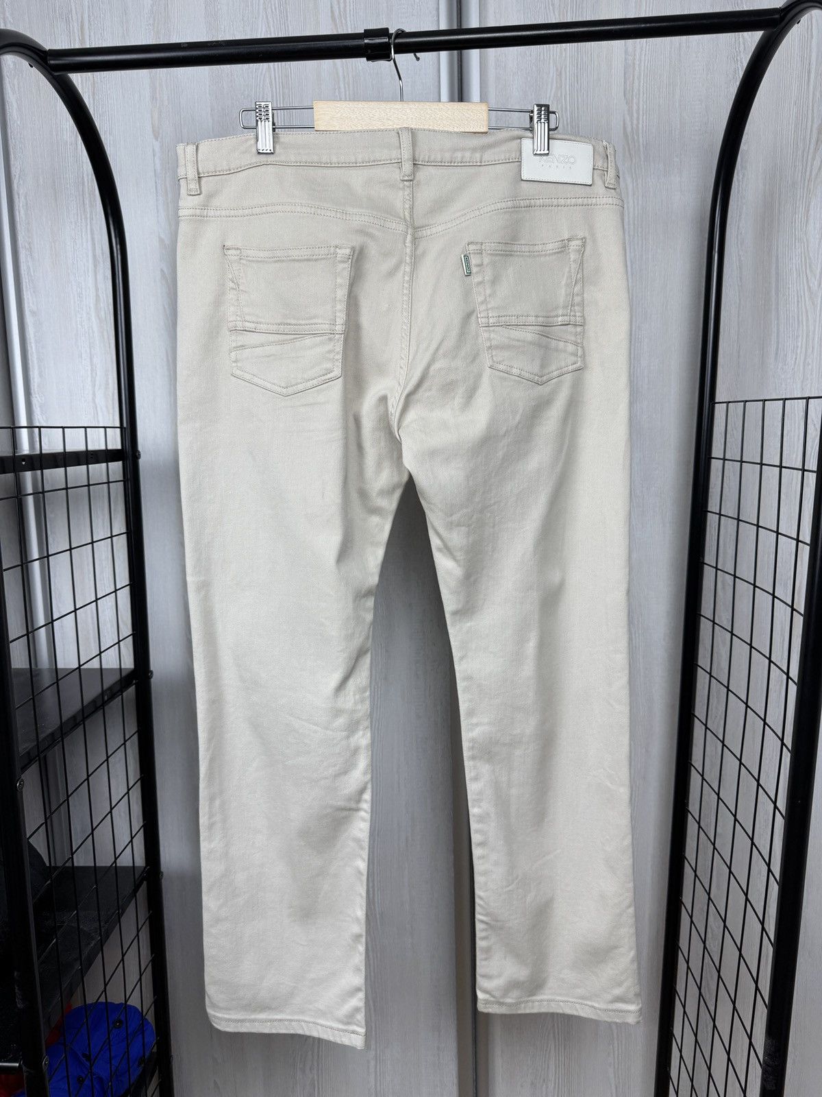 Kenzo Kenzo Paris small logo beige classic chino pants Size US 37 - 2 Thumbnail