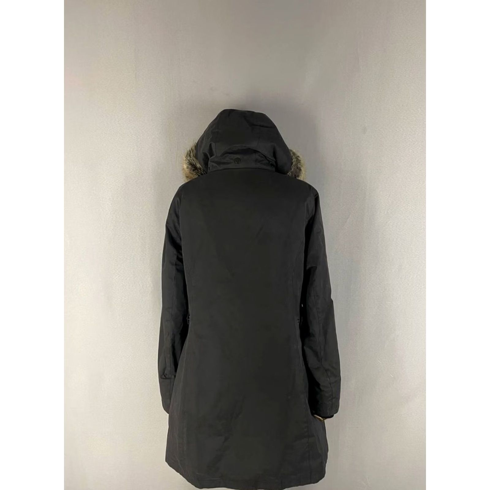 Barbour Barbour Jacket Parka WOMEN Regular Size 14 Black Polyester Hooded Waterproof Full Zip Long Sleeve Winter Casual Modern - Mens? Size XL / US 12-14 / IT 48-50 - 2 Thumbnail