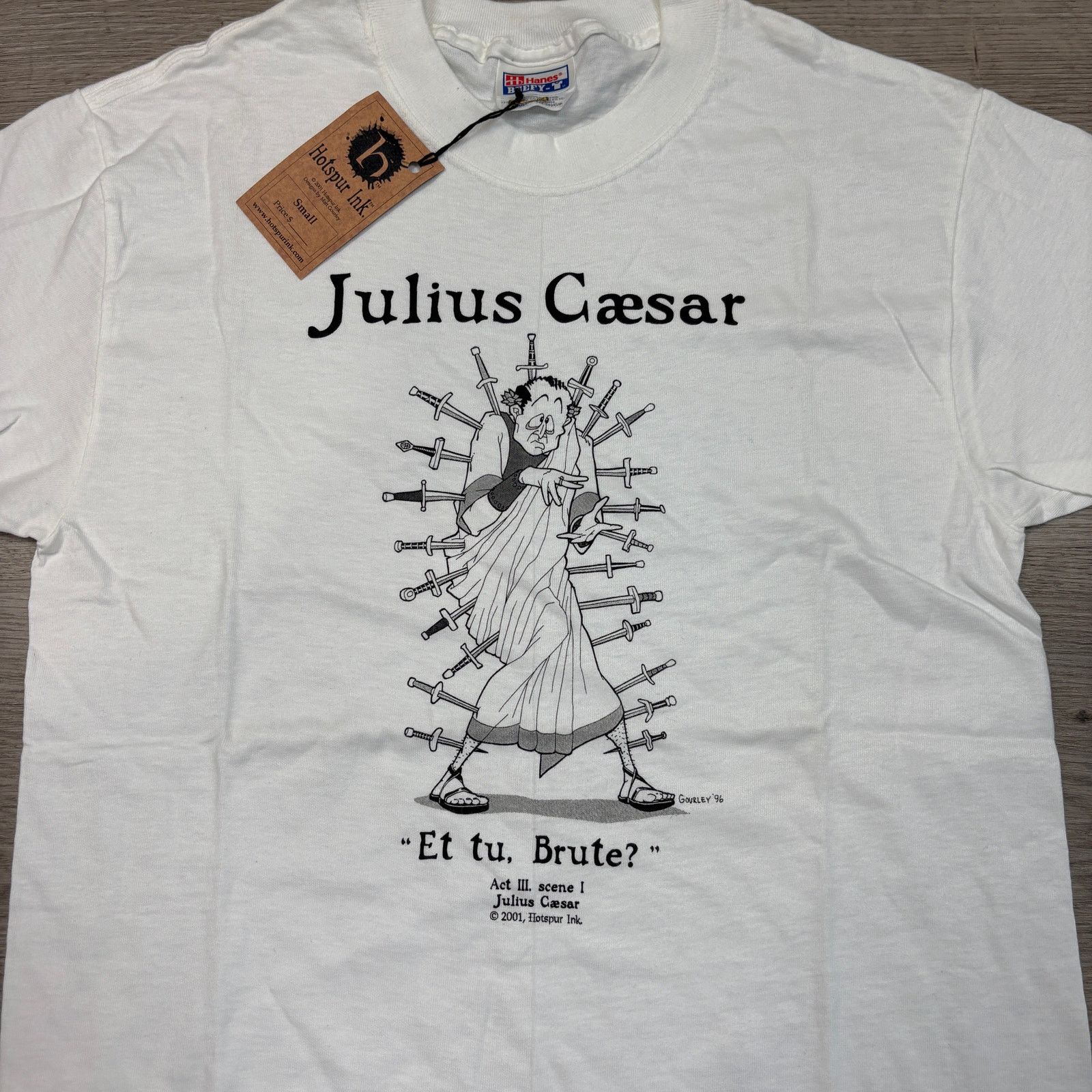 Hanes Vintage 2001 Julius Caeser T Shirt Hotspur Ink Men's Small Size US S / EU 44-46 / 1 - 2 Thumbnail