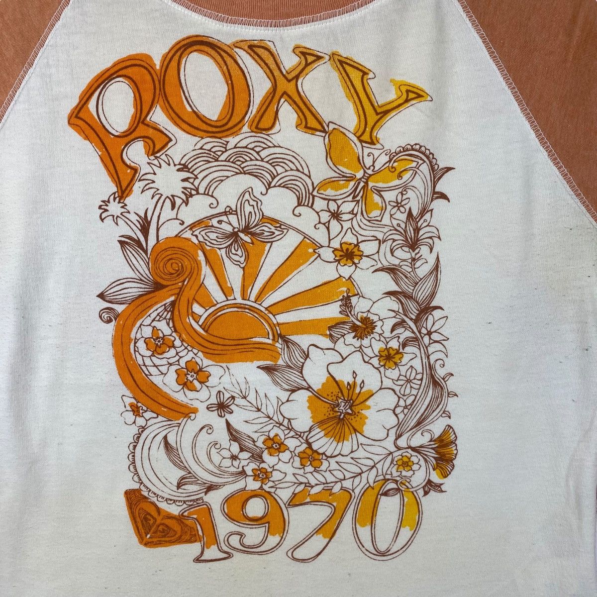 Billabong ROXY Hawaiian Floral Graphic Longsleeve Women Tops Tee Shirt Size L / US 10 / IT 46 - 2 Thumbnail