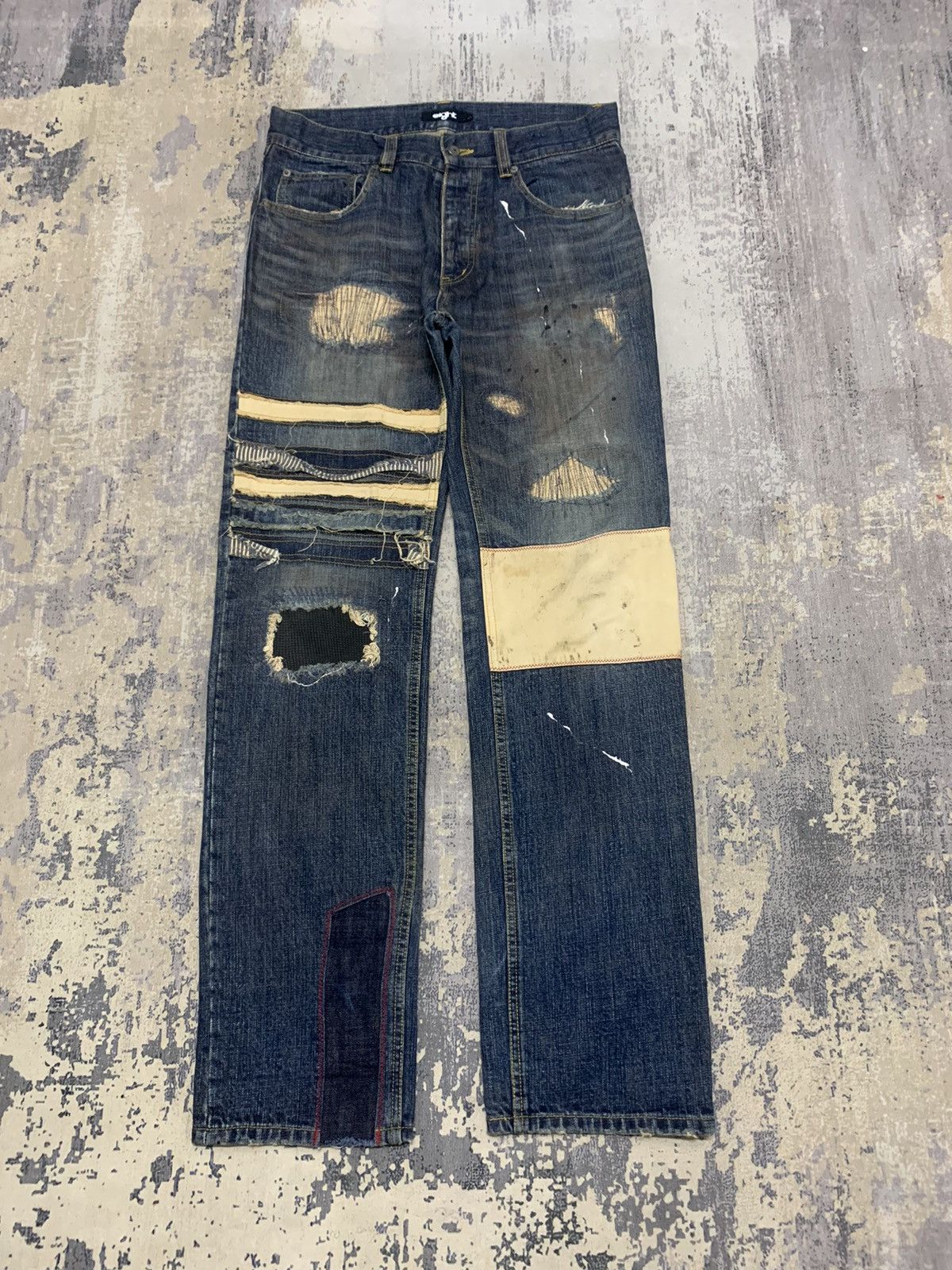 Hysteric Glamour Japanese Brand Eight Patchwork Kapital Style Denim Size US 33 - 1 Thumbnail