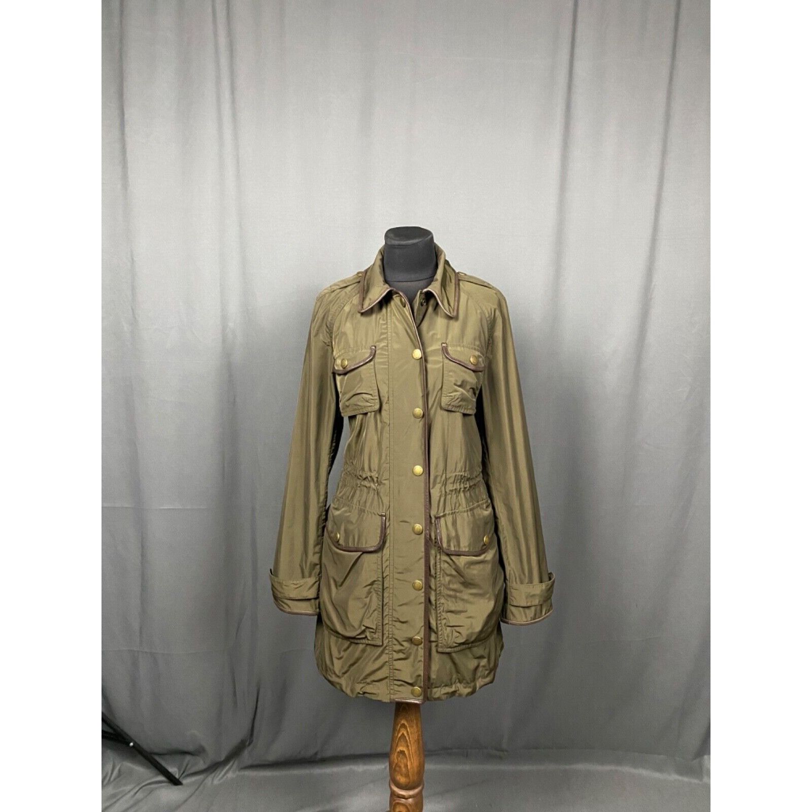 Burberry Burberry Nova Check Women's Green Multipocket Parka Jacket S Size S / US 4 / IT 40 - 4 Thumbnail