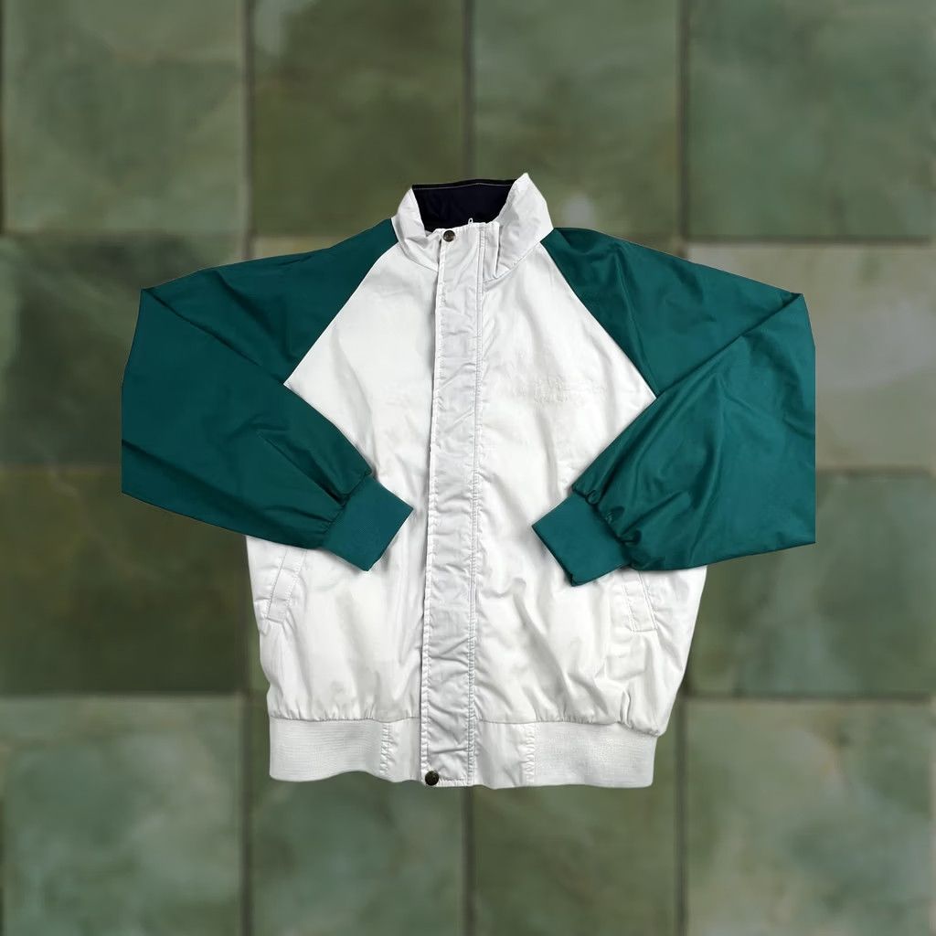 Vintage VINTAGE Four Seasons Jacket Mens Medium White Green Nylon Windbreaker Lined USA Size US M / EU 48-50 / 2 - 1 Thumbnail