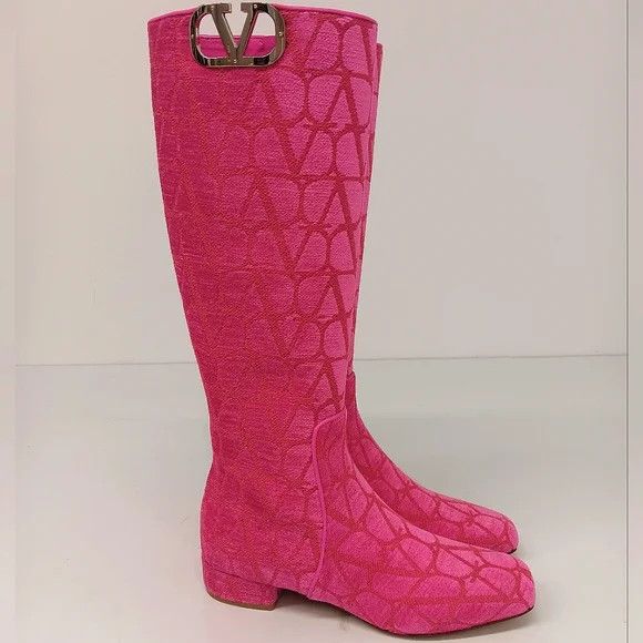 Valentino Valentino Garavani Toile Iconographe VLogo Boots - EU36.5 Size US 6.5 / IT 36.5 - 4 Thumbnail