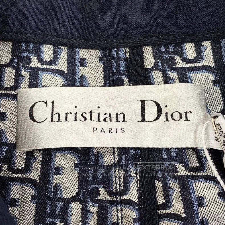 Dior Dior Dark blue inner logo full printing mulberry silk lape Size XS / US 0-2 / IT 36-38 - 5 Thumbnail