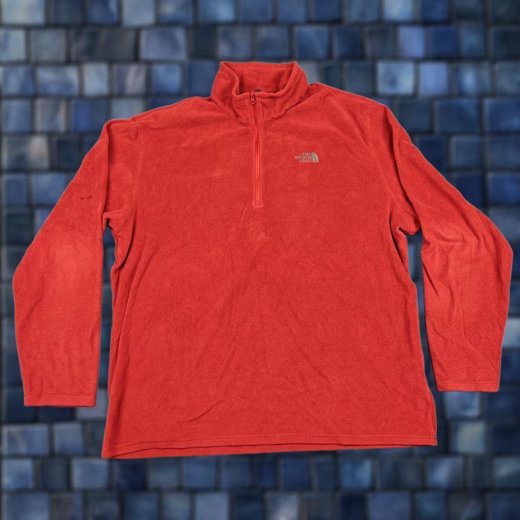 The North Face The North Face Mens XL Red Polartec Classic Fleece 1/4 Zip Hiking Pullover Size US XL / EU 56 / 4 - 1 Thumbnail