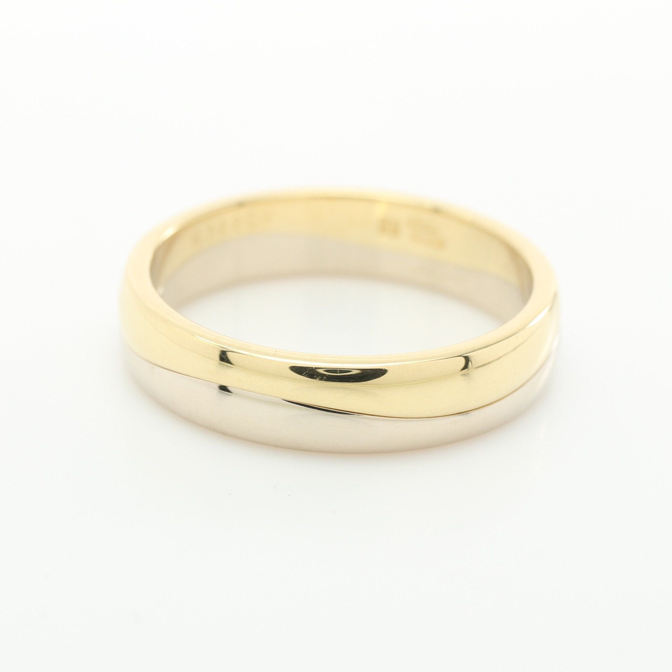 image of Cartier Love Me Double Chain Ring Ring K18Yg K18Wg Yellow Gold White Gold, Women's