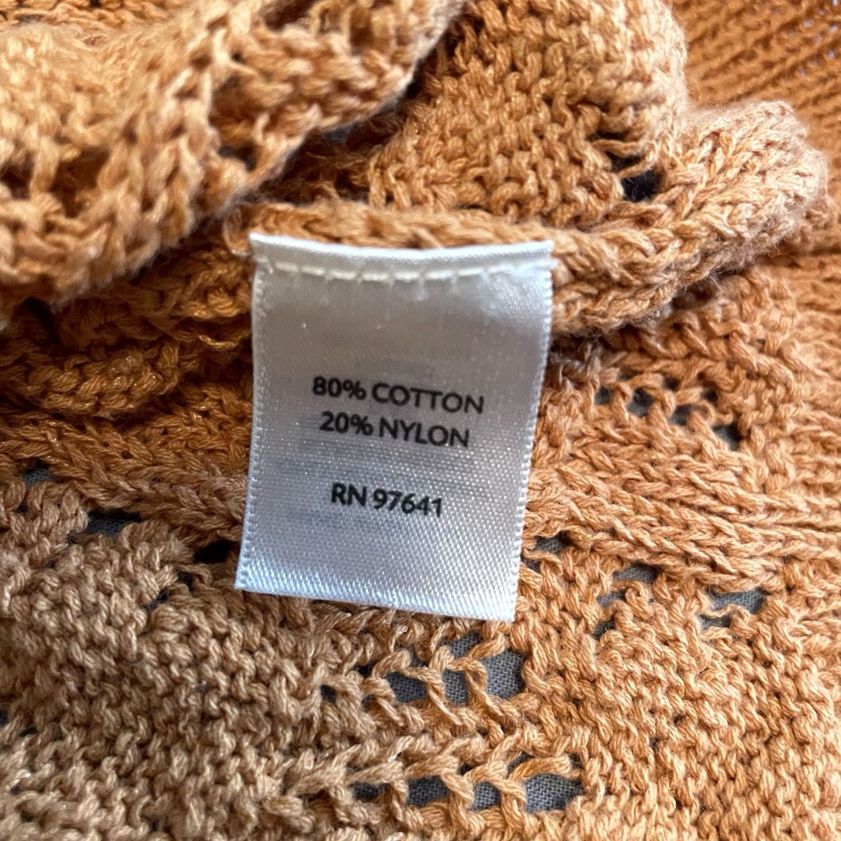 J. Jill J.Jill Sweater Pullover Knit 3/4 Sleeve Open-Knit Lightweight Orange Size S XS Women's Crochet Pullover - 90% Cotton/20% Nylon Size S / US 4 / IT 40 - 6 Thumbnail
