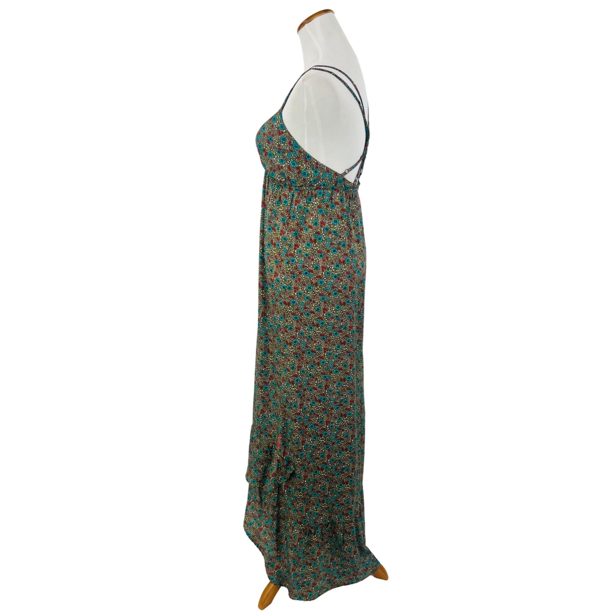 Billabong VTG Billabong Floral Strappy Back Maxi Dress | Coastal Boho Size L / US 10 / IT 46 - 6 Thumbnail
