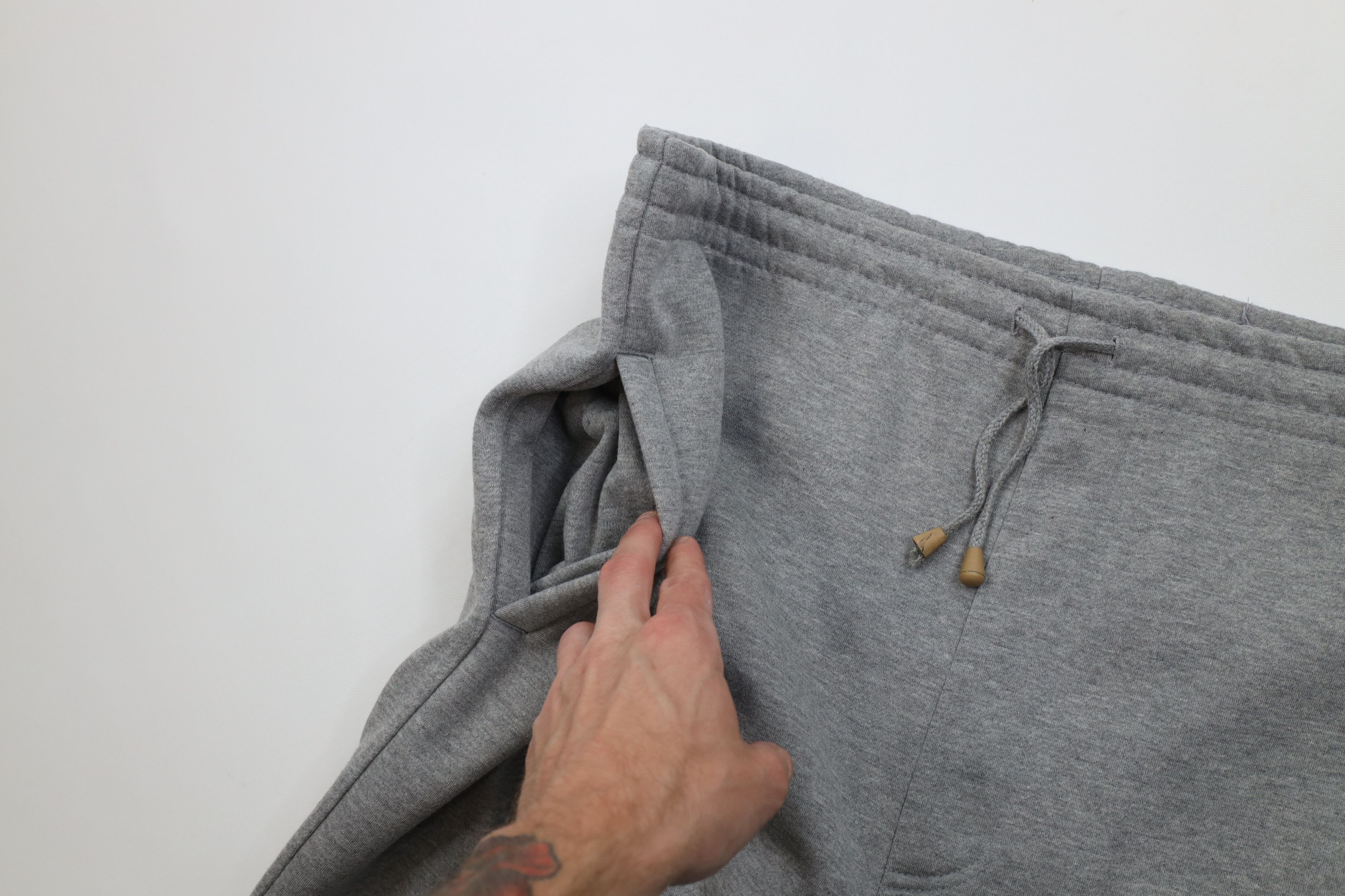Vintage Vintage 90s Streetwear Heavyweight Wide Leg Sweatpants Gray Size US 42 / EU 58 - 7 Thumbnail