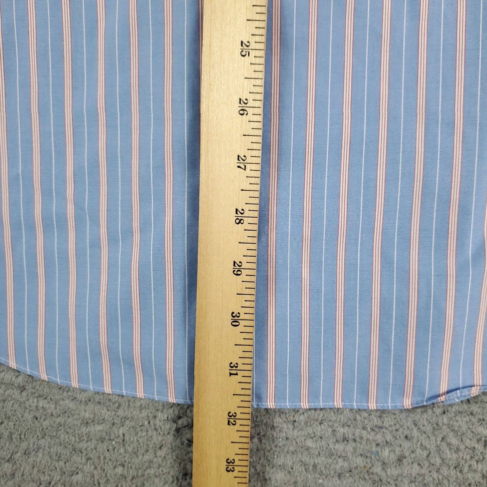 Brooks Brothers VINTAGE Style Brooks Brothers Shirt Men's 16 Blue Striped Dress Shirt Long Sleeve Button-Up Collar Shirt, Regular, Blue, Cotton, 16, Mens Size 42R - 4 Thumbnail