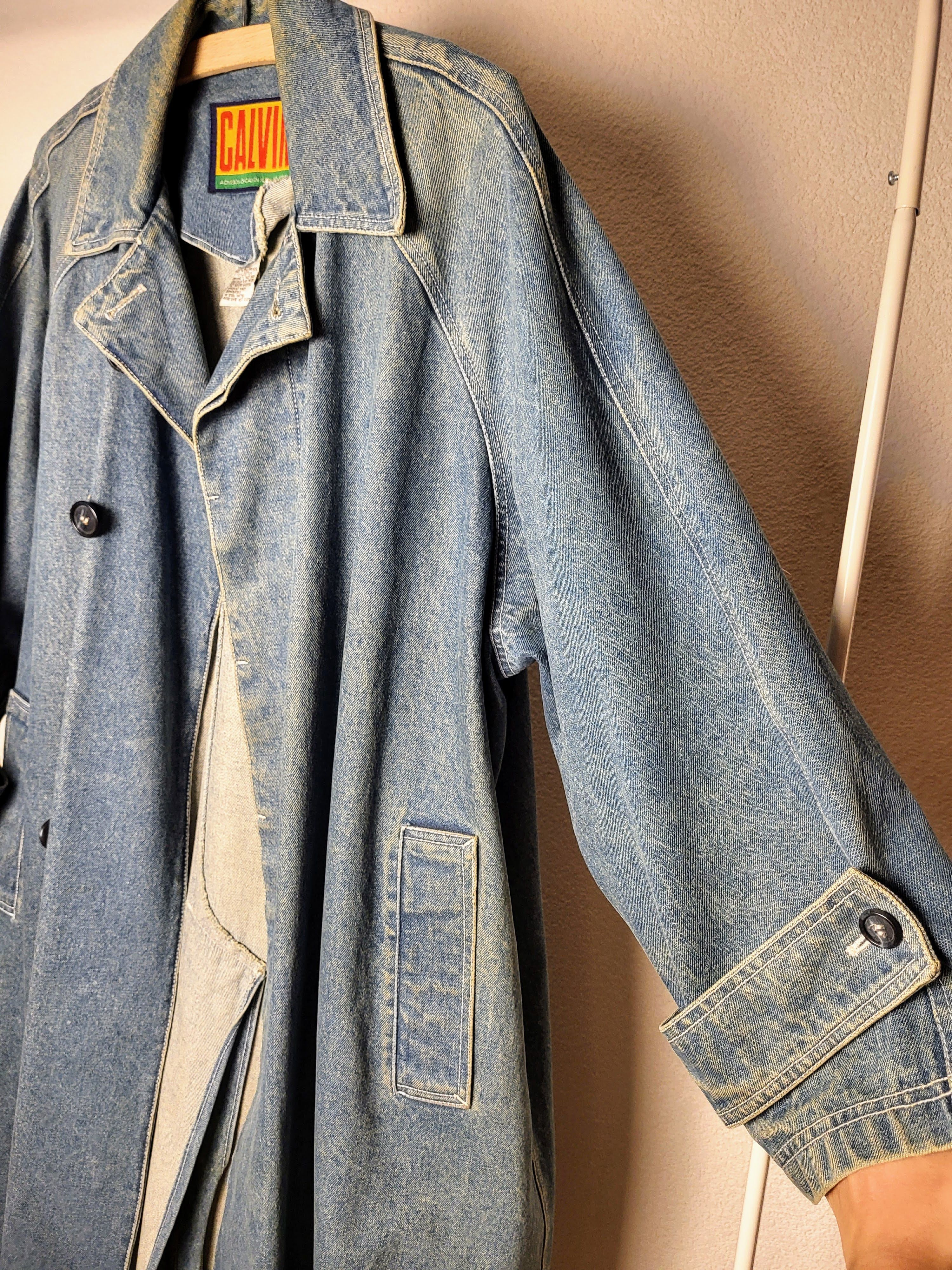 Calvin Klein Calvin Klein Vintage Oversized Denim Coat – One Size Size US L / EU 52-54 / 3 - 3 Thumbnail