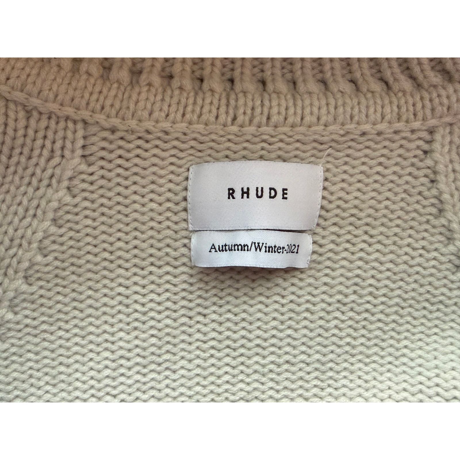 Rhude Rhude Black & Off-White Wool Colorblock Turtleneck Size US M / EU 48-50 / 2 - 9 Thumbnail
